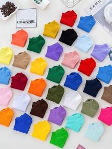 ngẫu nhiên Gửi 10 Của Màu thuần Cơ bản Ngắn Vớ - Nhiều màu - Xem 2