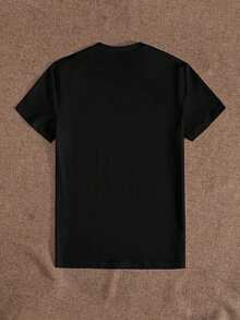 SHEIN EZwear 女士卡通熊印花圓領t恤