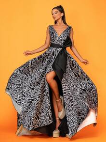 Long High-End Elegant And Graceful Evening Dress For Formal Occasions - Black - View 6