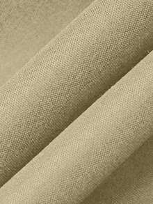 SHEIN Privé Màu trơn xẻ lưng lưng thun Skort thông thường - Màu Khaki - Xem 5