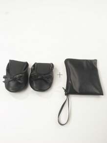 Women's Lightweight, Barefoot-Feel Casual Soft & Versatile Classic Ballet Flats, Foldable Slip-On Suitable For Indoor Wear, Women's Flat Sandals, Women's House Slippers - Black - View 7