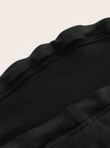 SHEIN Maternity Solid Color High Waist Short Length Slim Fit Leggings, 2pcs/Pack - Multicolor - View 4