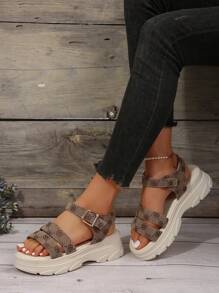 European And American Style Outdoor Comfortable Thick-Soled Sandals Valentines