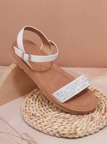 SHUZIA 女士時尚平底涼鞋 - 白色 - 查看 2