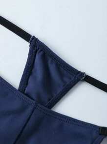 Men's Elastic Soft Sexy Underwear, Temptation T-Back And U-Shaped Pouch, Low Rise, Blue - Blue - View 5