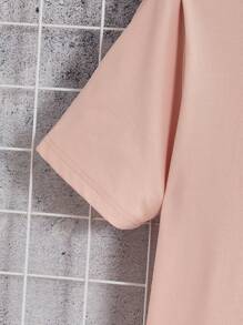 Manfinity Homme Men Size Chart Light Pink  Short-Sleeve T-Shirt - Pink - View 4