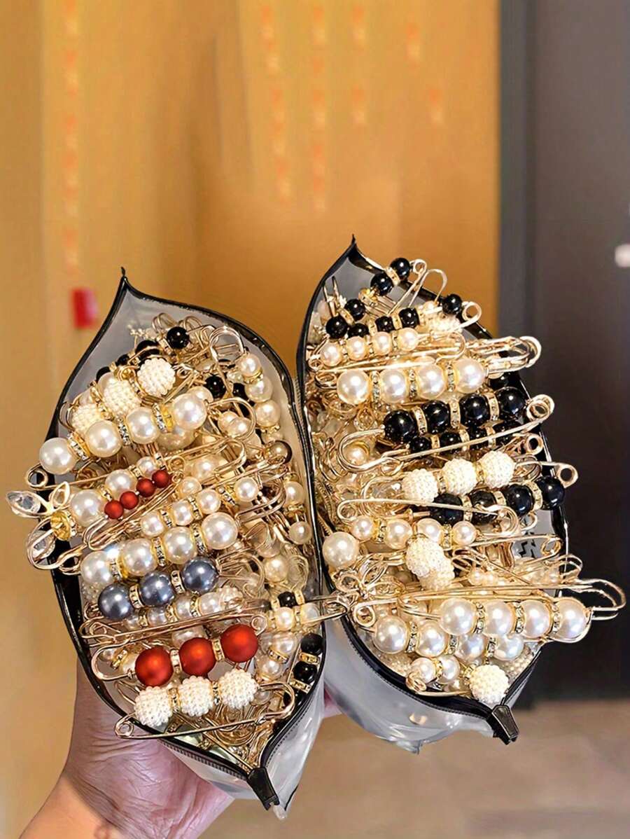 13 piezas Accesorios fijadores de cintura de estilo aleatorio para pantalones de mujer, broches pasadores hebillas, accesorios para ropa, sin caja de almacenamiento, prendedores para ropa, bolsos, artículos escolares