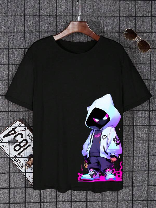 GraphicGems Tween Boy Cartoon Printed Casual Fashion Summer T-Shirt
