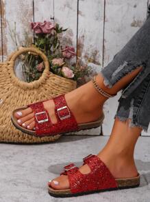 2024 Spring New Arrival Large Size Women's Flat Outdoor Slippers Made For Export To Europe And America