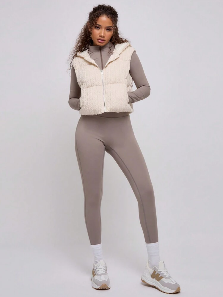 Cable Knit Padded Gilet