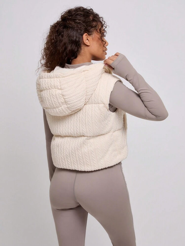 Cable Knit Padded Gilet