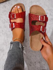 2024 Spring New Arrival Large Size Women's Flat Outdoor Slippers Made For Export To Europe And America