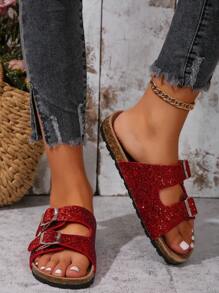 2024 Spring New Arrival Large Size Women's Flat Outdoor Slippers Made For Export To Europe And America