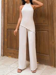 EURMUSE Two Pieces Top And Pant - Beige - View 3