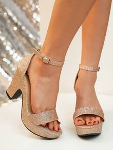 Hàng mới đến Mùa hè Thanh lịch  Thoải mái Linh hoạt Cao gót Đối với phụ nữ - Vàng - Xem 3