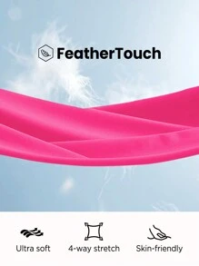 Easithlete Của phụ nữ Kiểm soát bụng Yoga Quần Xà cạp thể thao - Màu Hồng Tươi - Xem 4