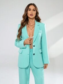 Aveloria Floral Patchwork Long Sleeve Blazer Jacket