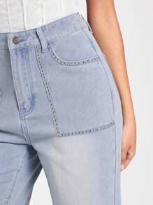 Forever 21 Women's Jeans With Pockets And Zip Closure - Light Wash - View 5