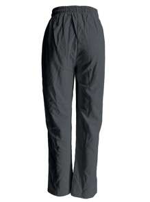 Quần dài thường ngày thời trang, màu trơn, cạp chun, dây rút, túi hông, thích hợp cho mùa xuân. - Màu xám đen - Xem 2