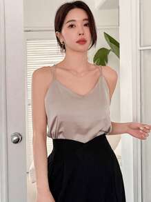 DAZY Women's Solid Color Camisole Tank Top