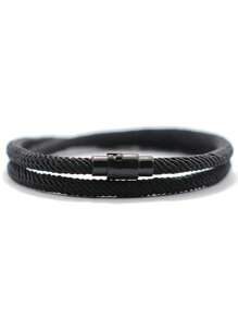 Minimalist Rope Bracelet Female Double Layer Survival Bracelet Hand Accessories Friendship Bracelet Gift - Black - View 2
