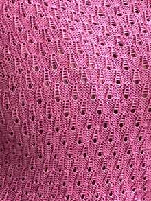 EMERY ROSE Plus Size Solid Color Raglan Sleeve Knit Top - Pink - View 5