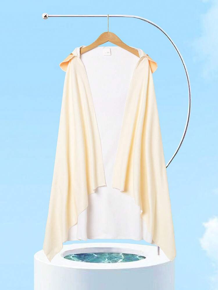 Baby Girl Cartoon Printed Hooded Swimwear Cover-Up