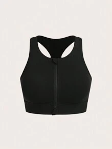 Lifespree Women's Sports Underwear, Shaping Running Beauty Back Bra, Yoga Vest, Moisture Wicking Fitness Top - Black - View 5