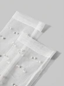 SHEIN Belle 1pair Elegant And Luxurious Pearl/Shell Arm Cuff For Women, Suitable For Wedding - Beige - View 7