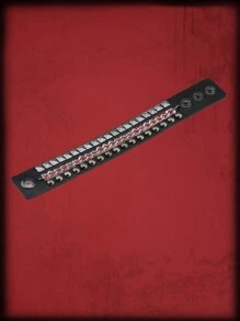ROMWE Grunge Punk 1 Miếng Gothic Cô gái Goth hiện đại Đen Chuỗi Hình vuông Nghiên cứu chất liệu da PU Vòng tay Đối với phụ nữ Mặc hàng ngày - màu đen - Xem 3