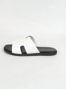 男士涼鞋2024全新外穿防臭柔軟防滑耐磨沙灘鞋夏季休閒戶外人字拖 - 白色 - 查看 2