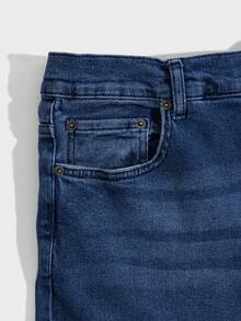 RueChic Men Slant Pocket Skinny Jeans - Medium Wash - View 4