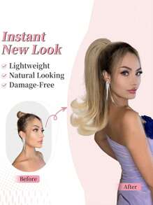 Drawstring Ponytail Extension 12 Inch Short Curly Wig Pony Tail Hair Extensions For Women Girls High Heat Resistant Synthetic Fiber Fake Hairpieces-Black,Looks Natural Like