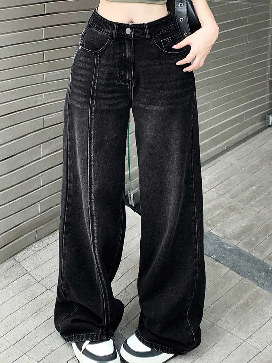 DAZY 女士簡約風格休閒牛仔褲