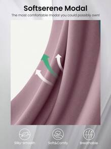 GLOWMODE Quần short Bermuda SoftSerene Modal có túi điều chỉnh được, mặc hàng ngày, mặc đi chơi mùa hè - Elderberry - Xem 4