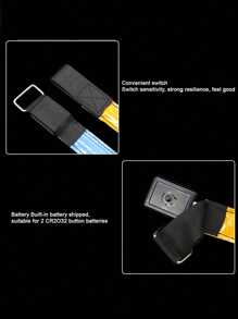 1pc LED Light-Up Armband With Replaceable Battery, Night Running Safety Signal Lamp Reflective Armband Foot Ring, Powered By 2 CR2032 (Batteries Included) - Multicolor - View 6