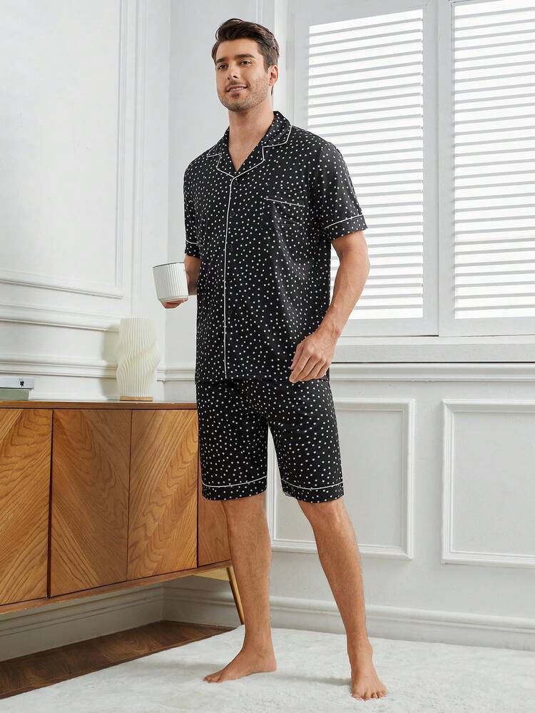 Men's Star Pattern Printed Homewear Set