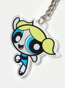 THE POWERPUFF GIRLS X SHEIN Acrylic Bubbles Cartoon Pattern Keychain Bag Pendant - Multicolor - View 2