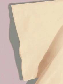 SHEIN LUNE 女士貓咪印花圓領短袖t恤 - 杏色 - 查看 4