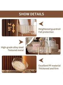 Rotating Makeup Organizer, High-Capacity Bathroom Organizer Countertop Skincare Perfume Cosmetics Organizer,Room,Home,Bedroom,Bathroom,House,Pink Room,Living Room Decor,Travel Stuff,Gift Bag,Gifts For Mom,Dad,Men,Friends,Teacher,Birthday,Wedding,Desk,Shelves,Accessories,Gift Boxes,Funny Gift,Storage