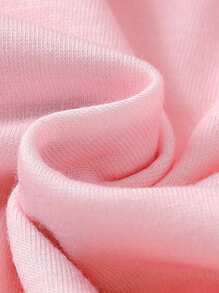 Baby Girl Floral Printed Mesh Contrast Top And Pants Set - Beige - View 6