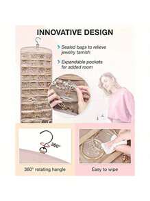 1 ชิ้นที่แขวนเครื่องประดับ, ชั้นวางเครื่องประดับสองด้าน, ที่ใส่สร้อยคอ, ที่แขวนแหวนต่างหูป้องกันการพันกันพร้อมกระเป๋าเครื่องประดับ 20 ใบกระเป๋าเดินทางม้วนพร้อมกระเป๋าแขวนประตูผนังตู้เสื้อผ้า 1 ชิ้นแบบพกพาแขวนจัดเก็บเครื่องประดับออแกไนเซอร์จัดเก็บม้วนด้วยตะขอโลหะที่แขวน, สองด้านผู้ถือเครื่องประดับสำหรับต่างหู, สร้อยคอ, แหวนในตู้เสื้อผ้า, ผนัง, ประตูกระเป๋าเครื่องประดับแขวน StorageFor หอพักวิทยาลัยสำหรับโรงเรียนสำหรับหอพักสำหรับห้องนอนสำหรับหอพักวิทยาลัยสำหรับบ้านกันน้ำพับความจุขนาดใหญ่ สำหรับแหวน - สีดำ - ดู 9