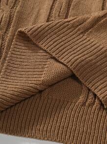 Manfinity Homme 男士纜繩針織短袖毛衣