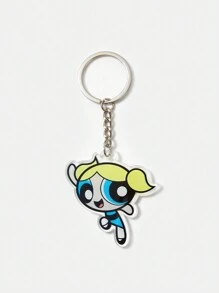 THE POWERPUFF GIRLS X SHEIN Acrylic Bubbles Cartoon Pattern Keychain Bag Pendant - Multicolor - View 1