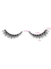 Himirell 7pairs/set 5-12mm Natural Cross Style Simple Sparse Transparent Stem False Eyelashes Suitable For Parties, Festivals