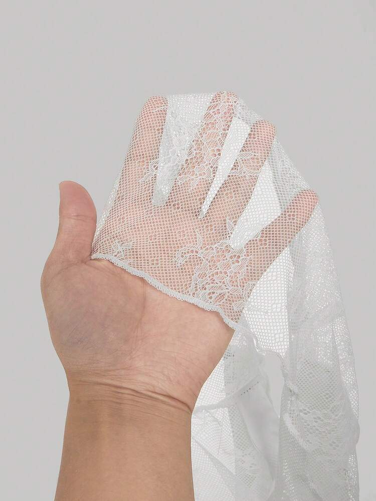 Solid Color Lace Halter Top And Skirt Set