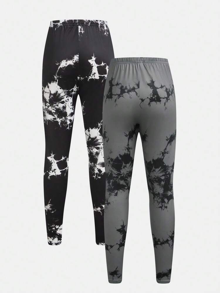 Tween Boys' Casual Patterned Trousers Sportswear Two-Piece Set Gym Clothes