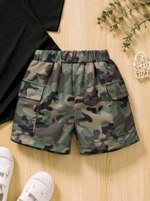 Quần short Cargo họa tiết rằn ri thường ngày cho bé trai, quần dài dã ngoại đa năng dành cho trẻ sơ sinh, mùa xuân/hè - Nhiều màu - Xem 1