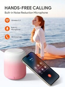 JMMO Altavoz inalámbrico, altavoz Bluetooth, altavoz mini con textura mate degradada tipo macaron, resistente al agua IPX7 y con manos libres, compatible con radio FM, tarjeta TF y AUX, recargable, con excelente calidad de sonido para camping al aire libre y deportes, regalo de cumpleaños y Navidad, imprescindible para el otoño, el invierno, el camping y las vacaciones