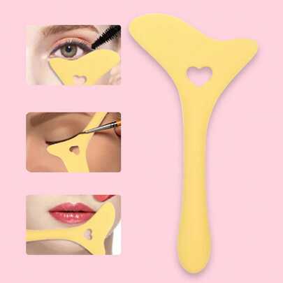 1个硅胶眼线辅助器，多功能眼妆工具，可重复使用，价格实惠，适合作为圣诞礼物、化妆品、化妆工具、平价好物、礼品、女士礼品、圣诞礼物、赠品、旅行必备品。